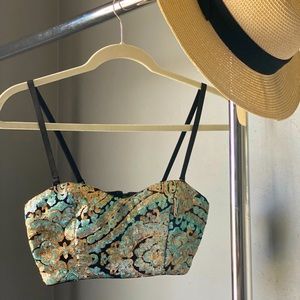 Forever 21 Sequined Crop Top Size Small